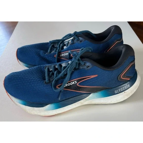 Brooks Glycerin 21 Blue Running Shoes Men’s Size 11.5 - Picture 3 of 15